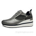 Ladies&#39; Grey Sneaker Heighten Mesh Top Respirant